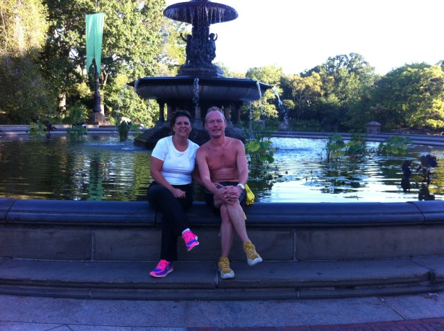 Deux amoureux un peu moites à Manhattan :-)